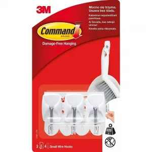 Hak 3M Command Biały mały, 3szt